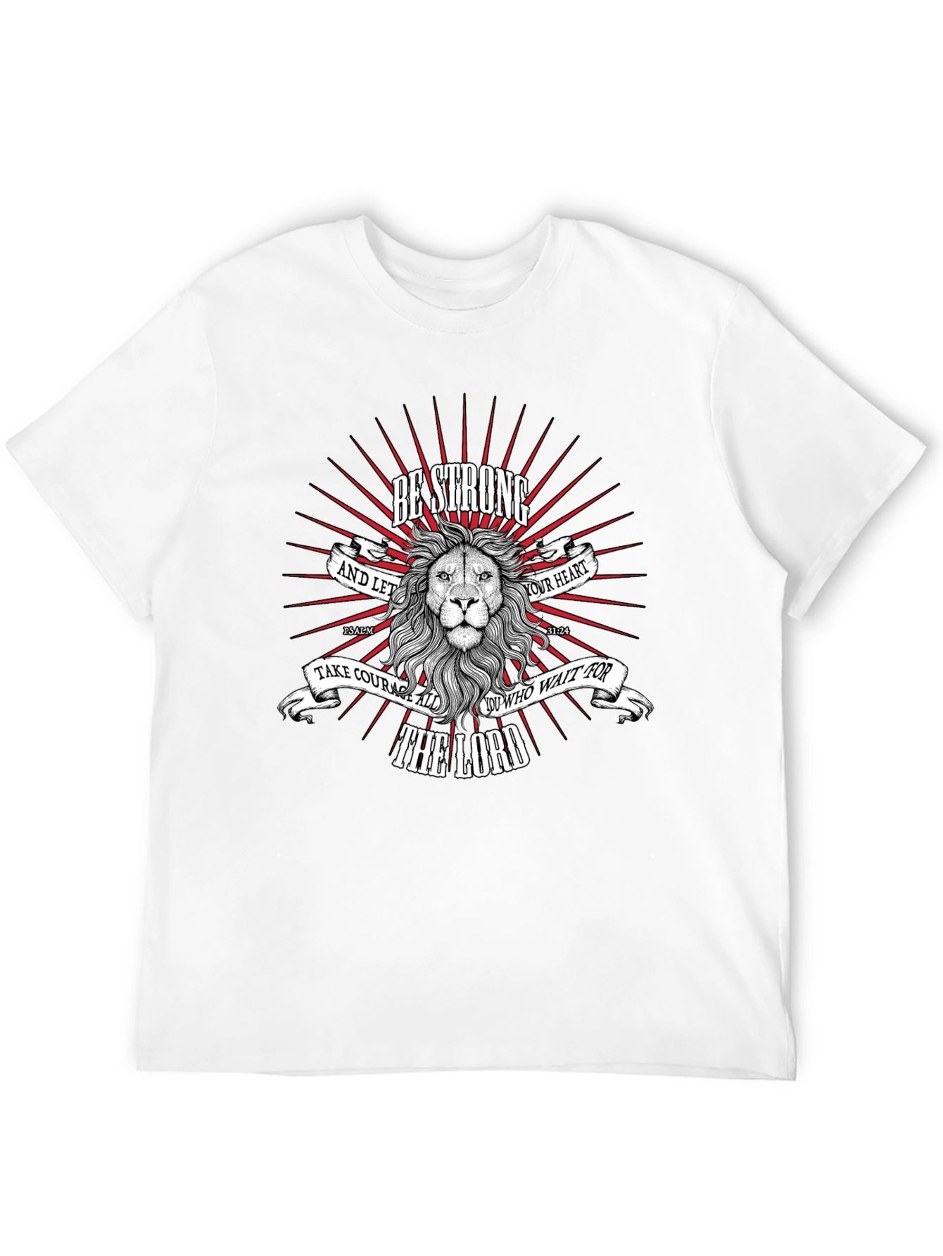 Be Strong Lion Graphic T-Shirt - Christian Apparel