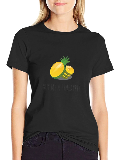 Buy Me A Pineapple Graphic Tee - Black