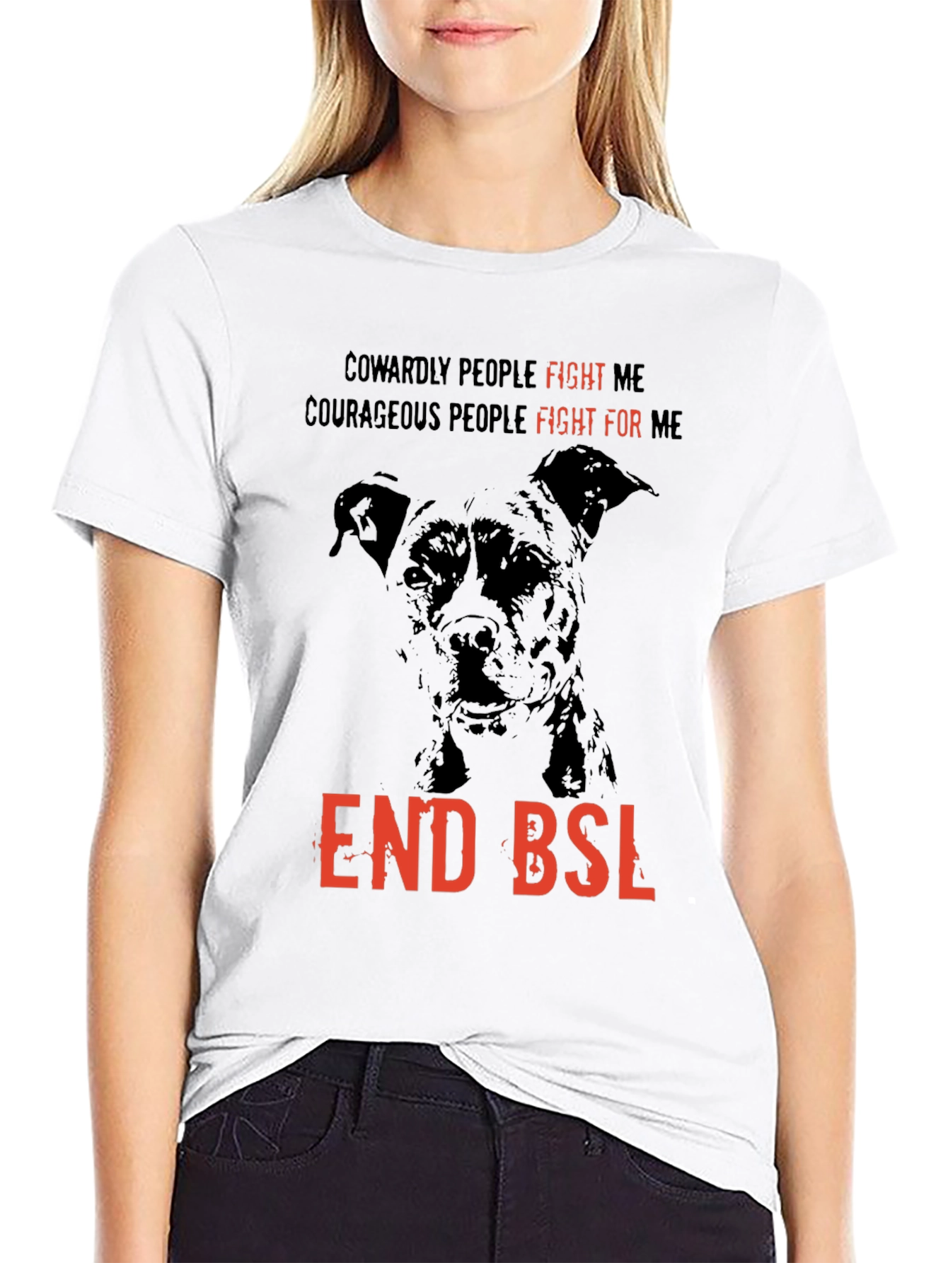 End BSL Dog T-Shirt - Fight For Me