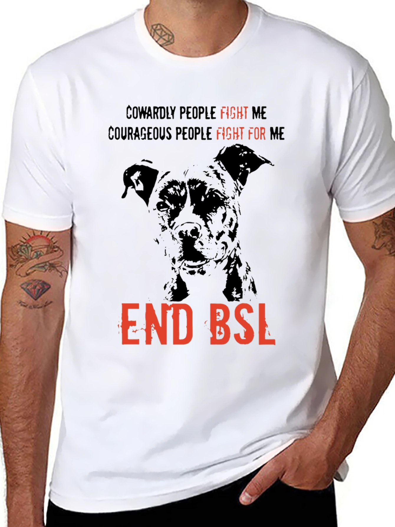 End BSL Dog T-Shirt - Fight For Me