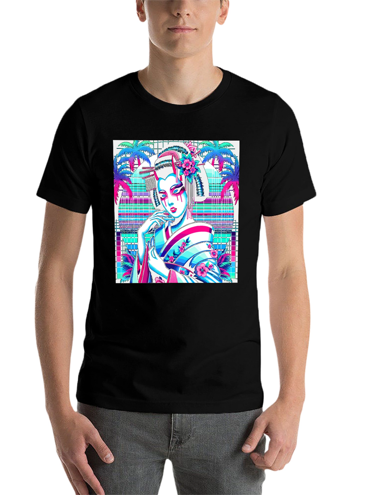 Geisha Graphic Print Tee - Stylish & Unique!