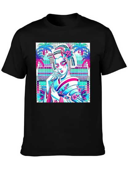 Geisha Graphic Print Tee - Stylish & Unique!