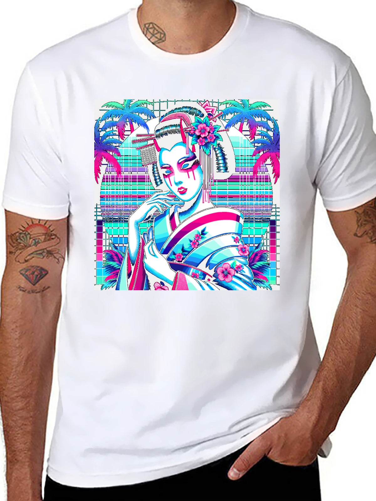Geisha Graphic Print Tee - Stylish & Unique!