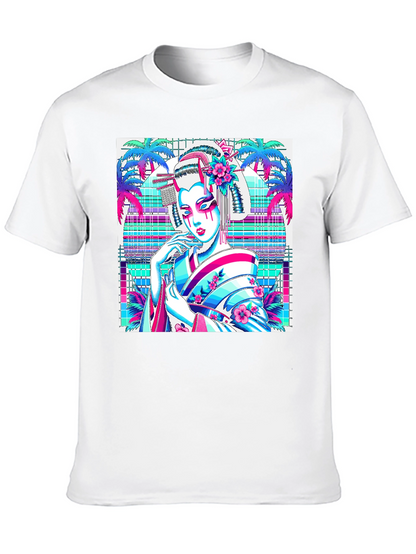 Geisha Graphic Print Tee - Stylish & Unique!