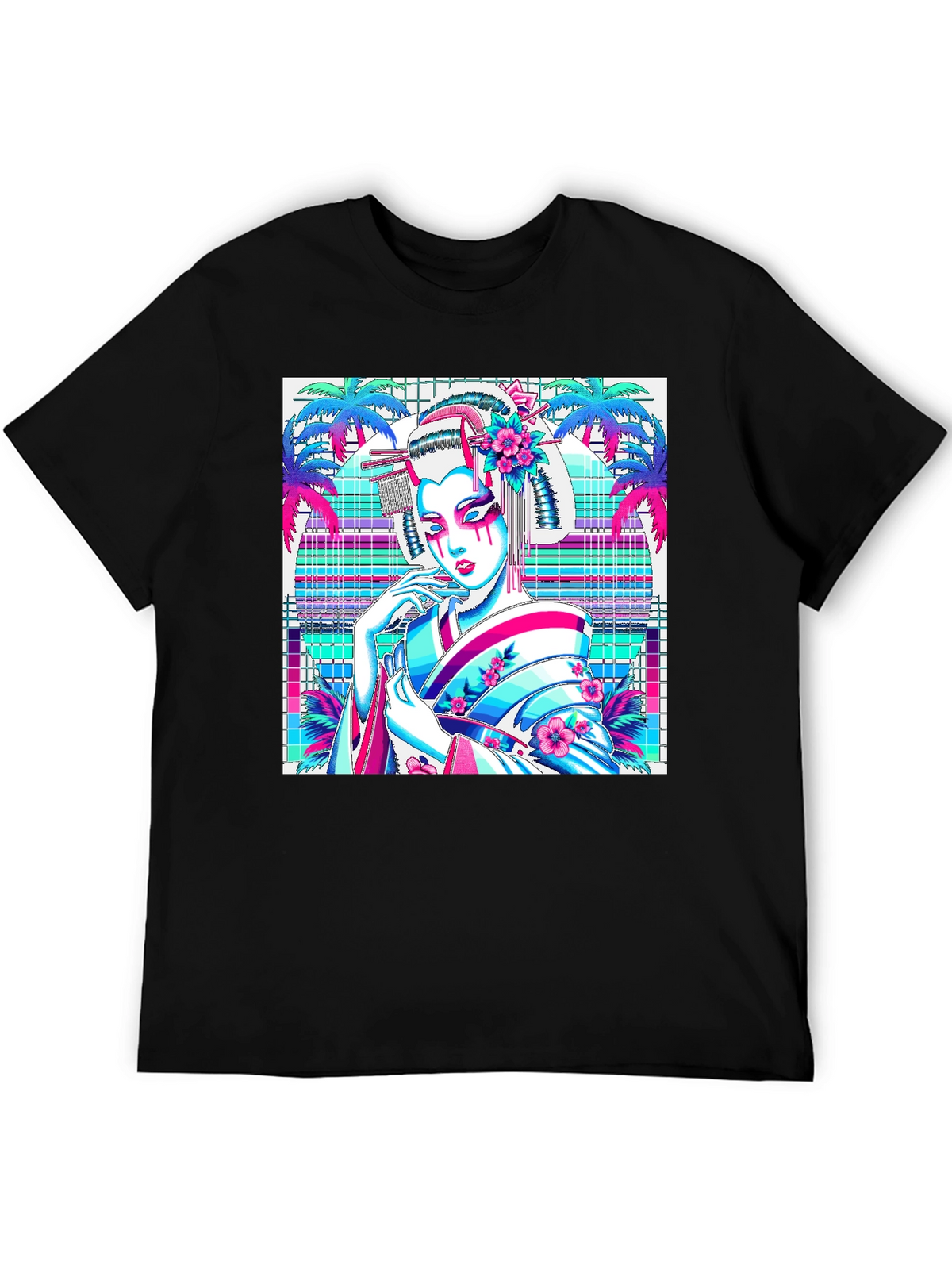Geisha Graphic Print Tee - Stylish & Unique!