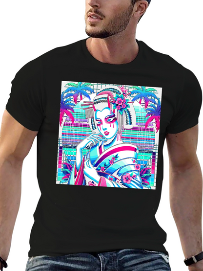 Geisha Graphic Print Tee - Stylish & Unique!