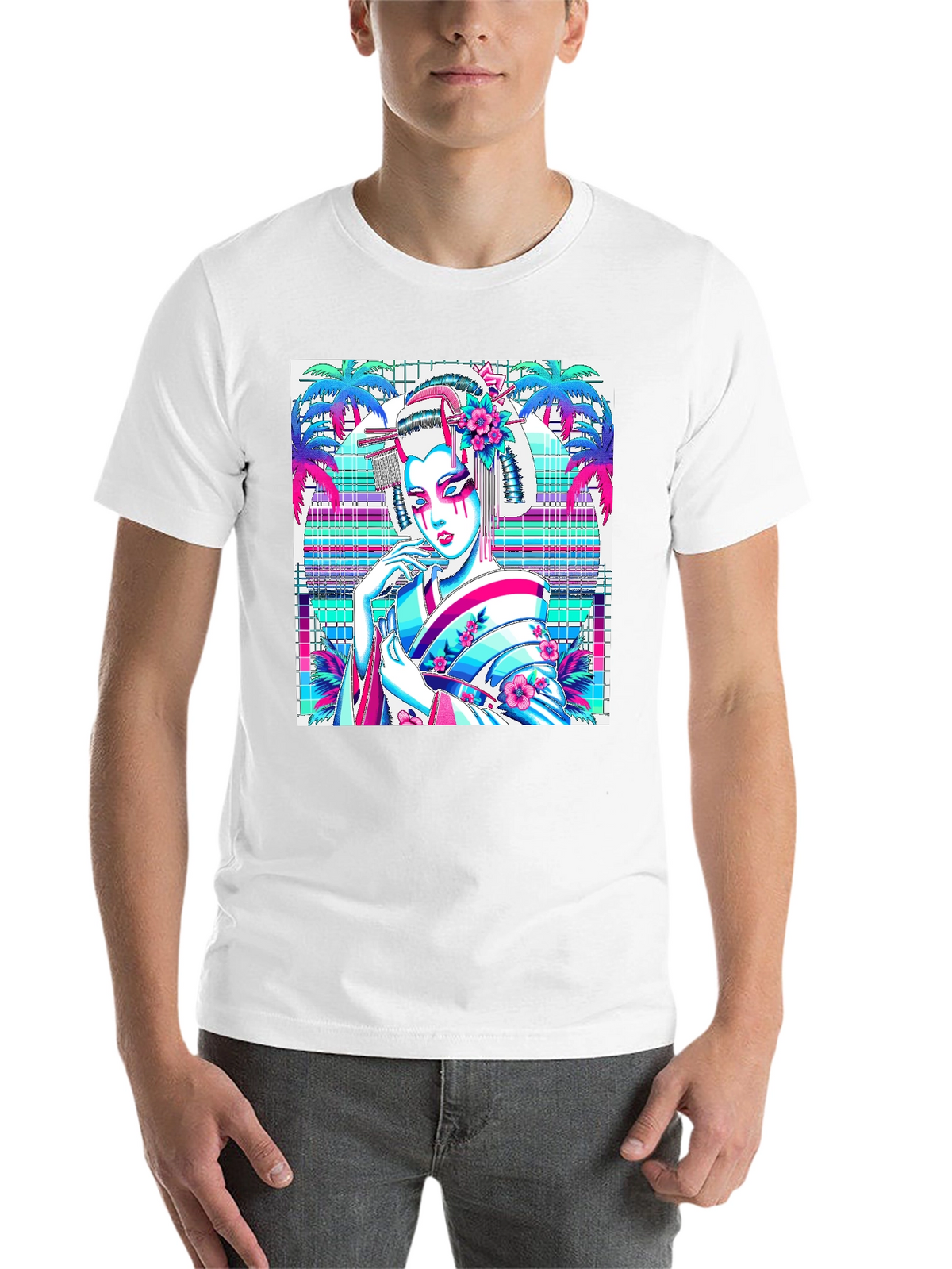 Geisha Graphic Print Tee - Stylish & Unique!