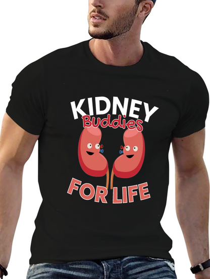 Kidney Buddies For Life Black T-Shirt