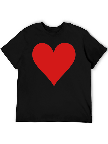 Red Heart Graphic Black T-Shirt - Love Tee