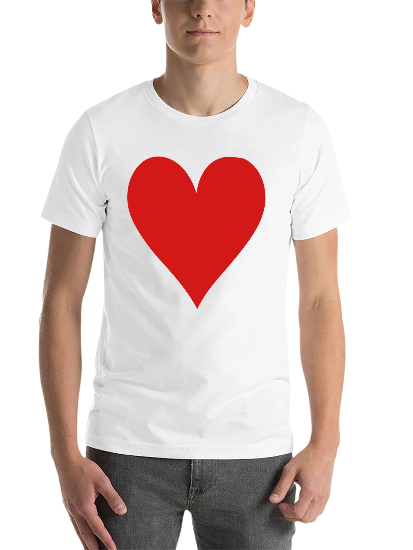 Red Heart Graphic Black T-Shirt - Love Tee