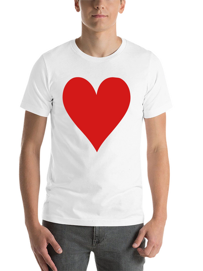 Red Heart Graphic Black T-Shirt - Love Tee