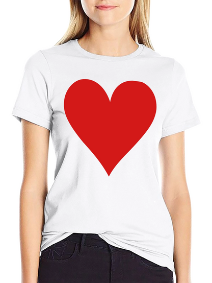 Red Heart Graphic Black T-Shirt - Love Tee