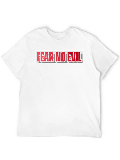 Fear No Evil Graphic Print Black T-Shirt
