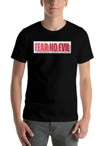 Fear No Evil Graphic Print Black T-Shirt