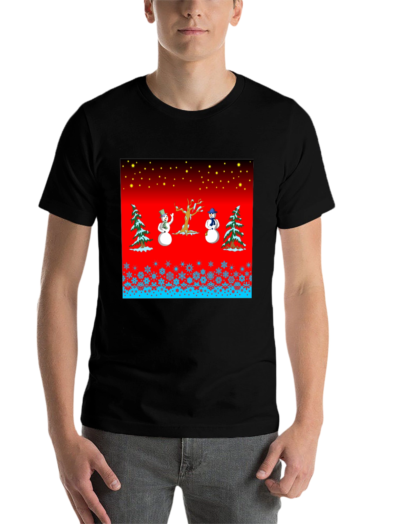 Festive Winter Snowman Graphic Tee