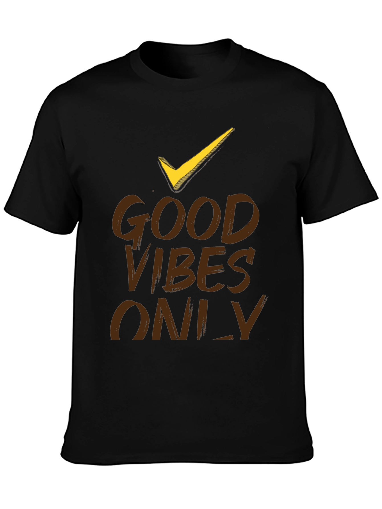 Good Vibes Only Black Graphic T-Shirt