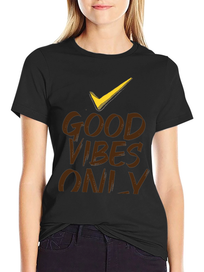 Good Vibes Only Black Graphic T-Shirt