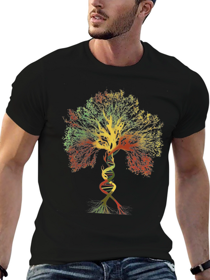 DNA Tree of Life Graphic Tee - Black