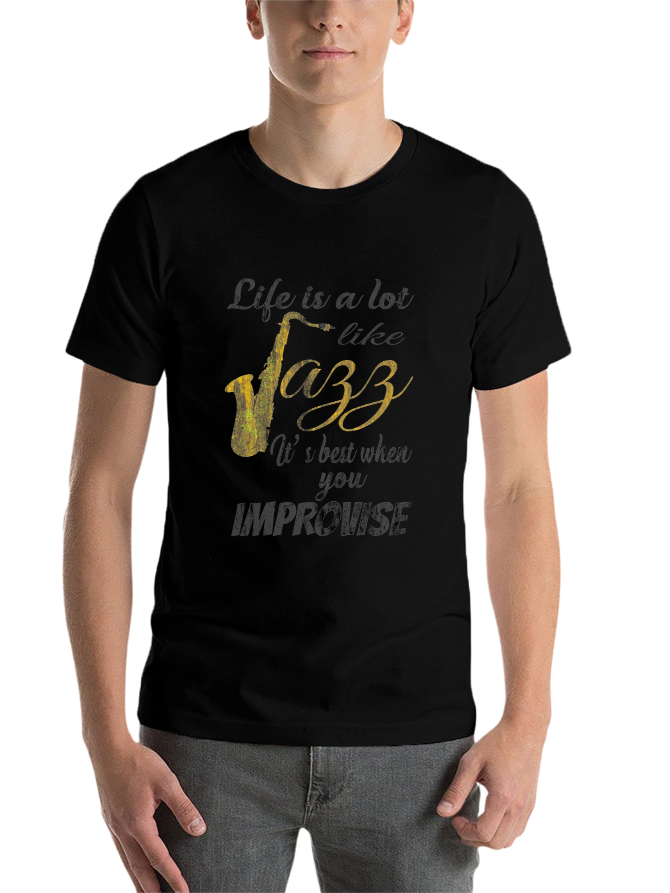 Jazz Life Graphic T-Shirt - Improvise Style
