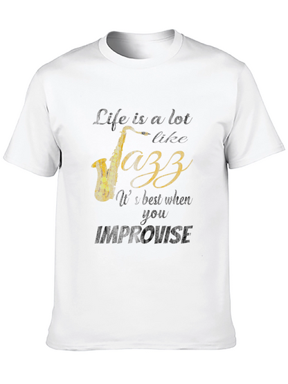 Jazz Life Graphic T-Shirt - Improvise Style