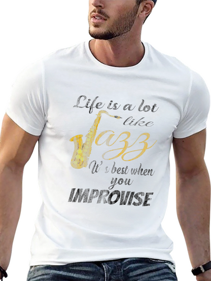 Jazz Life Graphic T-Shirt - Improvise Style