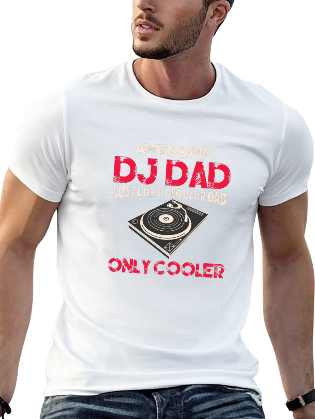 Awesome DJ Dad Graphic T-Shirt