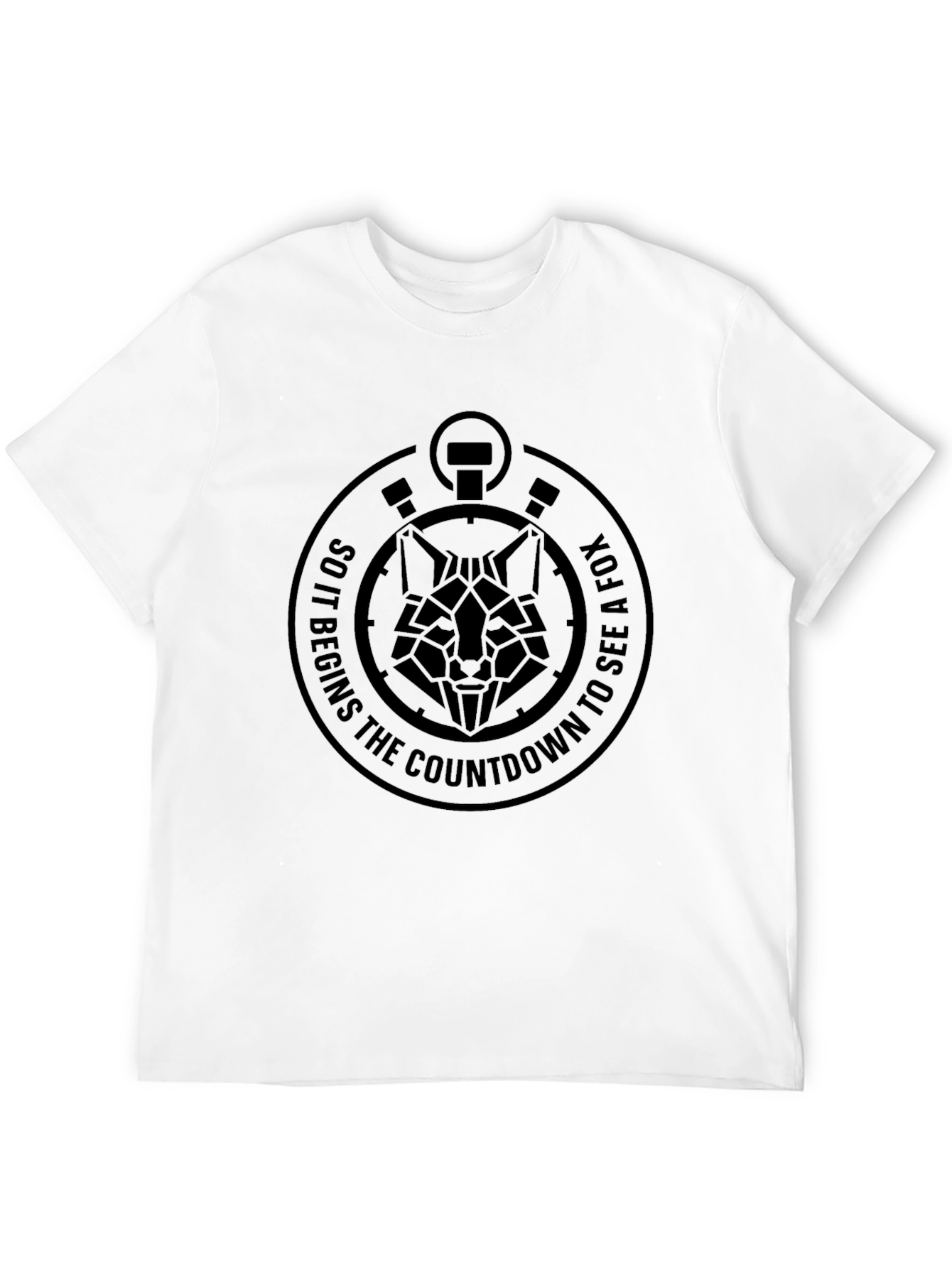 Geometric Fox Countdown T-Shirt