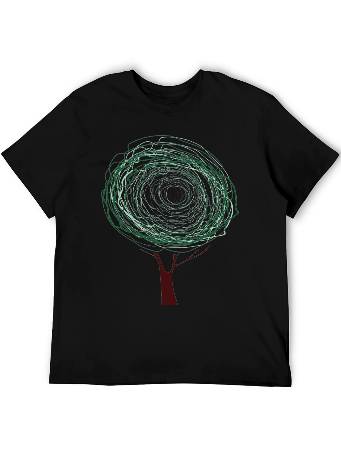 Abstract Tree Graphic Tee - Modern Style