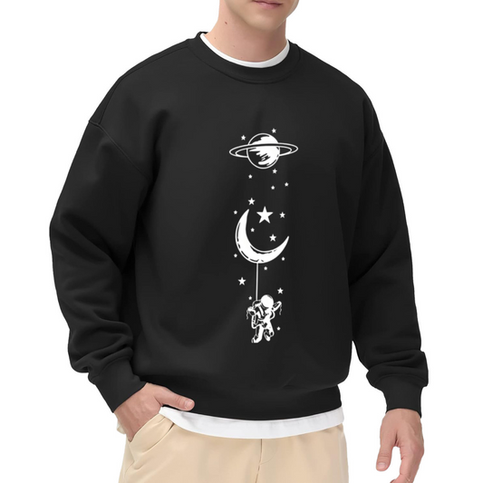 Astronaut Moon Planet Space Line Art Sweatshirt