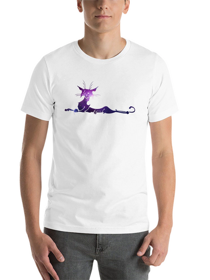 Galaxy Cat Graphic Tee - Black Cotton T-Shirt