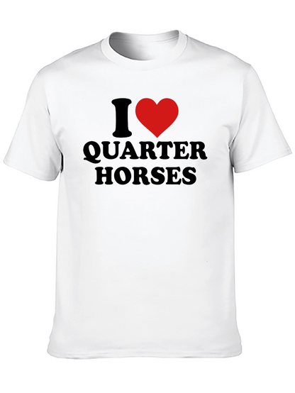 I Heart Quarter Horses Black Graphic T-Shirt