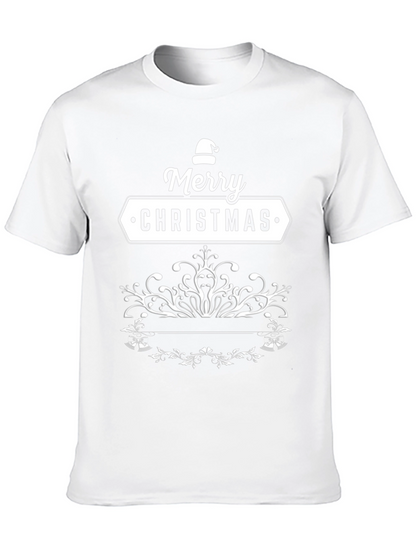 Merry Christmas Black T-Shirt Holiday Tee