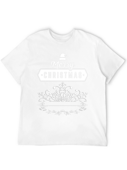 Merry Christmas Black T-Shirt Holiday Tee