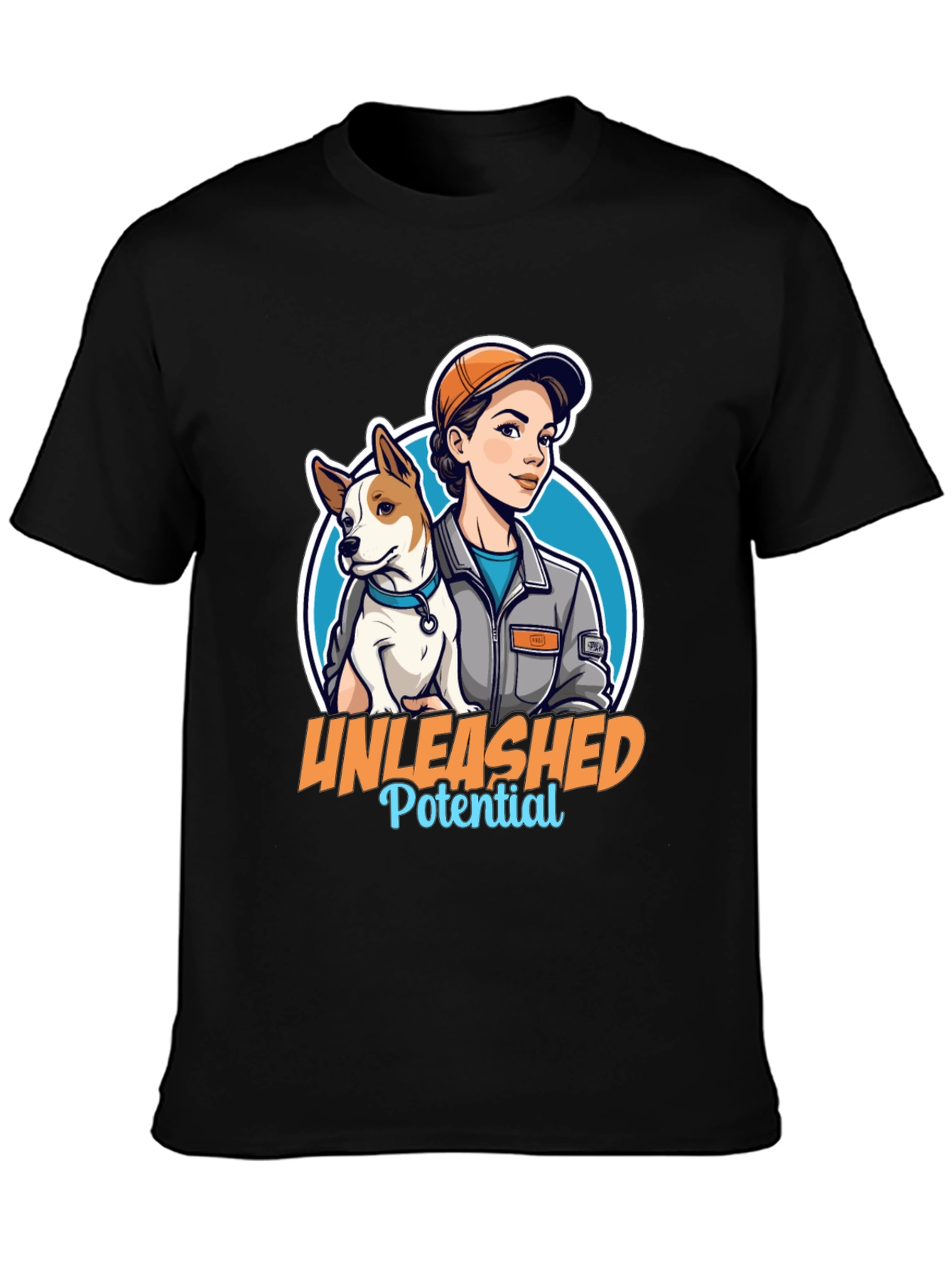Unleashed Potential T-Shirt - Woman and Dog Graphic Tee
