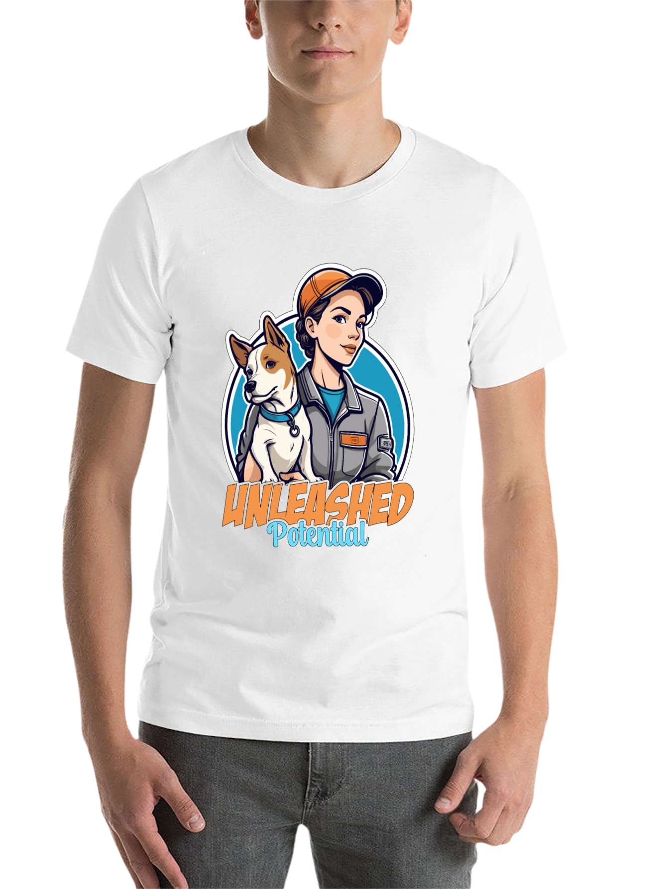 Unleashed Potential T-Shirt - Woman and Dog Graphic Tee