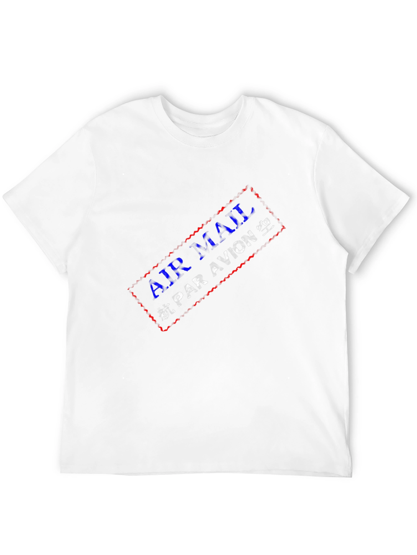 Air Mail Par Avion Graphic Black T-Shirt