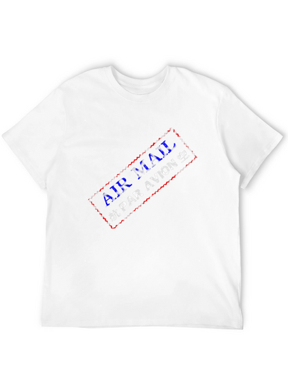 Air Mail Par Avion Graphic Black T-Shirt