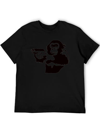 Monkey Gun T-Shirt - Black Graphic Tee