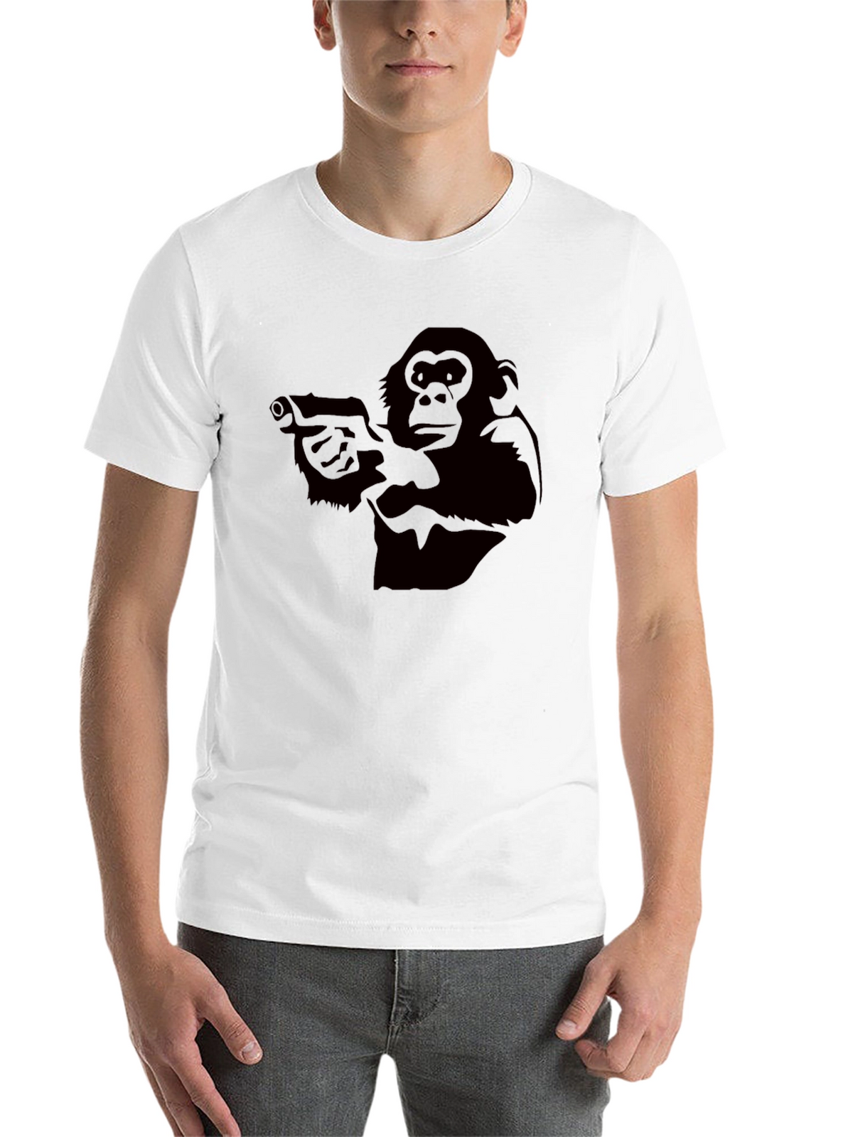 Monkey Gun T-Shirt - Black Graphic Tee