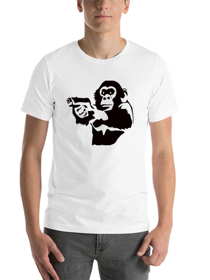 Monkey Gun T-Shirt - Black Graphic Tee