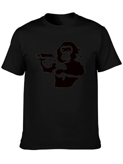 Monkey Gun T-Shirt - Black Graphic Tee