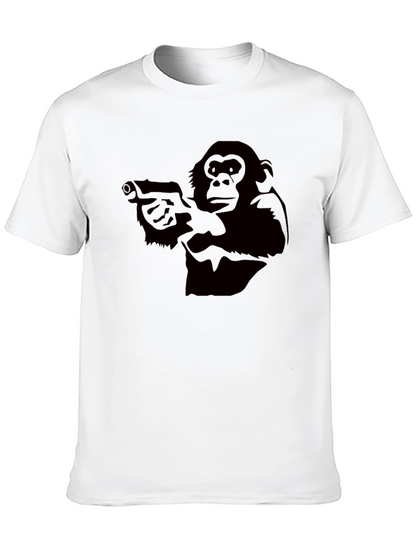Monkey Gun T-Shirt - Black Graphic Tee