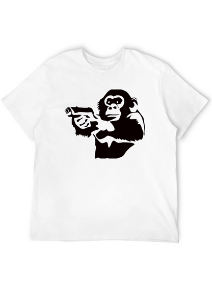 Monkey Gun T-Shirt - Black Graphic Tee