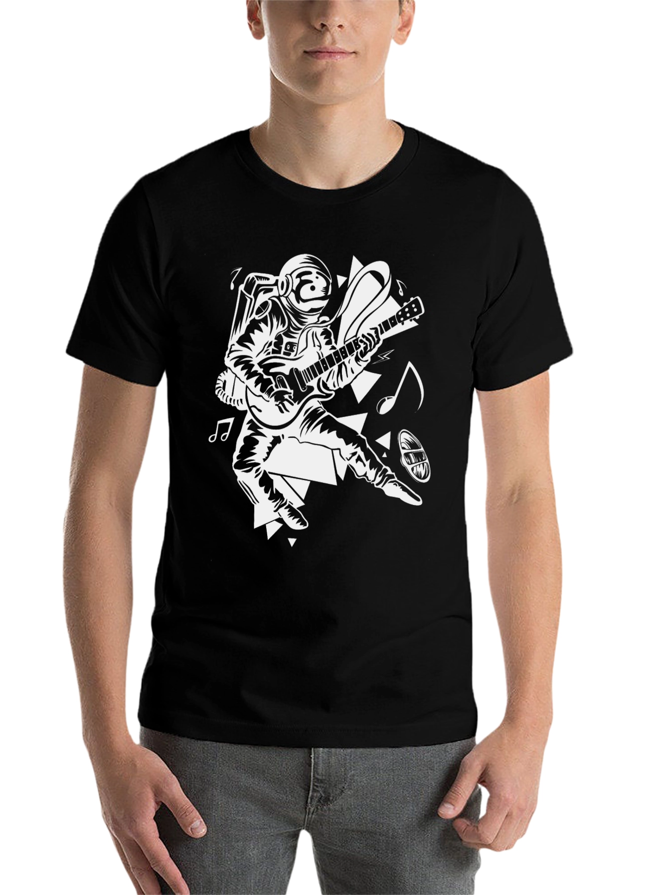 Astronaut Guitar Player Graphic Tee