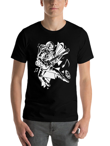 Astronaut Guitar Player Graphic Tee
