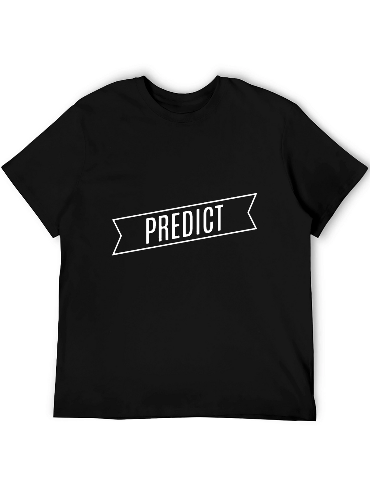 Predict Graphic Tee - Black Casual T-Shirt