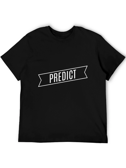 Predict Graphic Tee - Black Casual T-Shirt