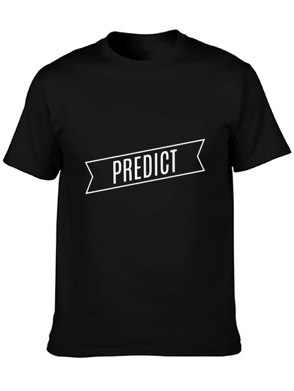 Predict Graphic Tee - Black Casual T-Shirt