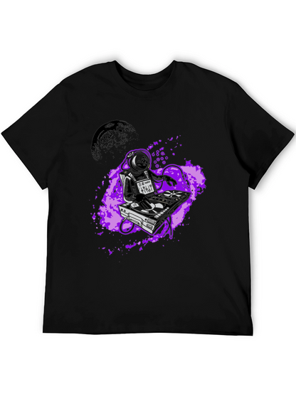 DJ Astronaut Graphic Tee - Space Beats T-Shirt