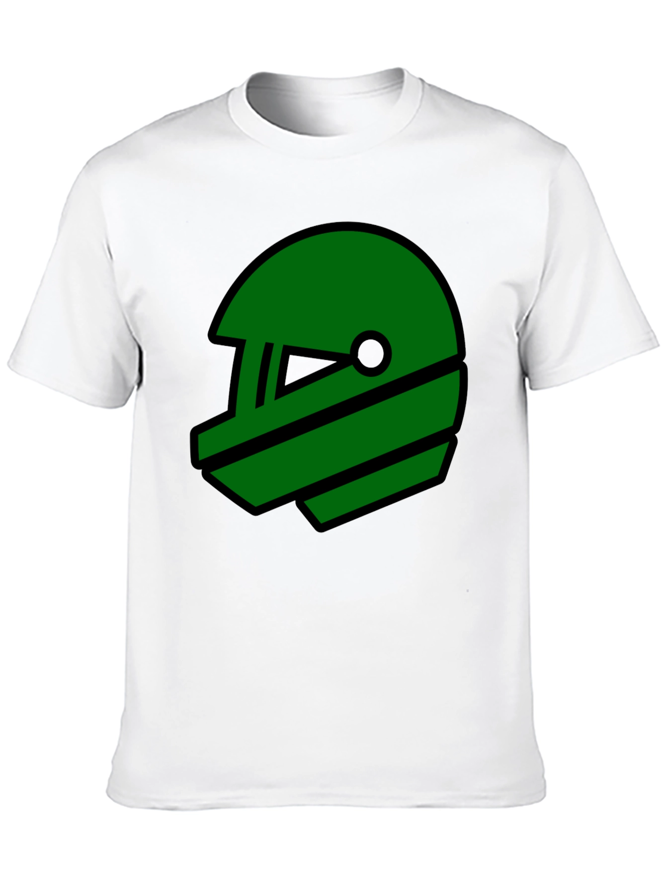 Retro Green Helmet Graphic T-Shirt